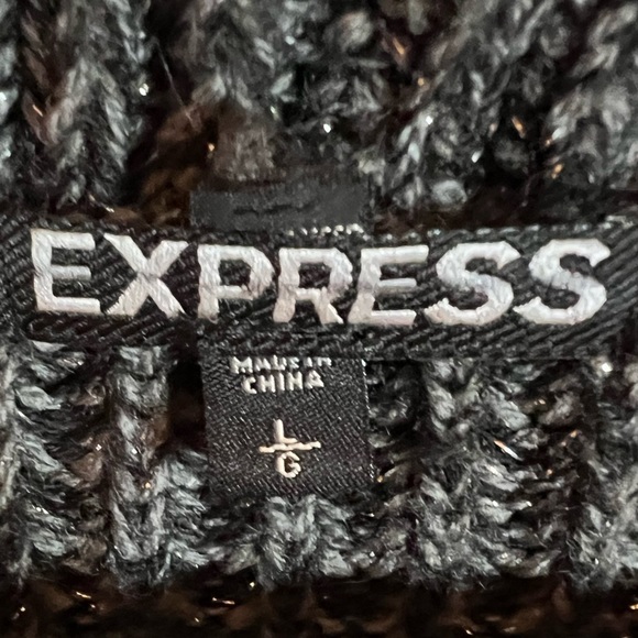 EXPRESS Cardigan Cozy Sweater Merino Wool Blend-Size L LIKE NEW - Picture 2 of 5